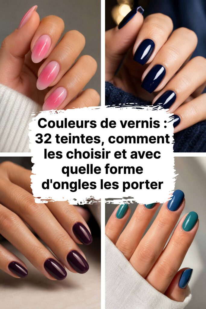 Lire la suite à propos de l’article Couleurs de vernis 2026 : 32 teintes, comment les choisir et avec quelle forme d&rsquo;ongles les porter