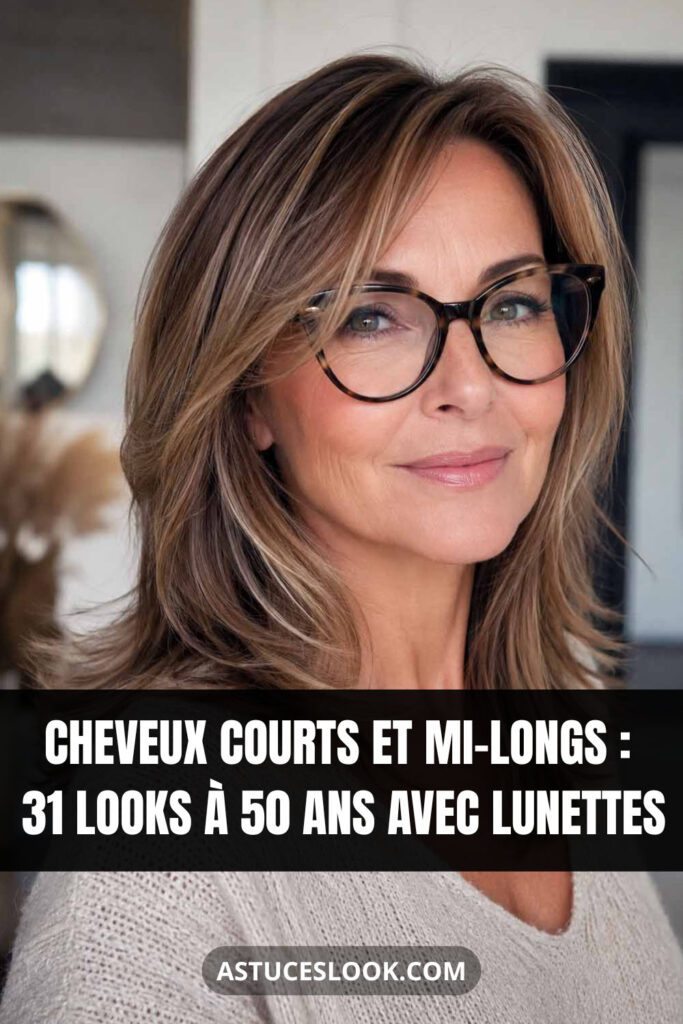 Lire la suite à propos de l’article 31 coupes de cheveux à 50 ans avec lunettes : des idées modernes pour mettre le visage en valeur